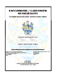 Supplier database registration forms - Emnambithi Ladysmith ...