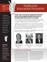 July 2010 Newsletter - PanHellenic Scholarship Foundation