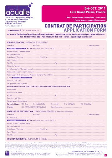contrat de participation application form - Eurospapoolnews.com
