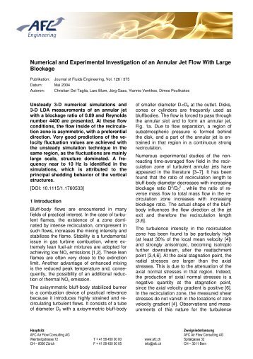 Numerical and Experimental Investigation of an Annular Jet Flow ...