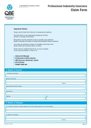 QBE Professional Indemnity Claim Form - AIS Insurance Brokers