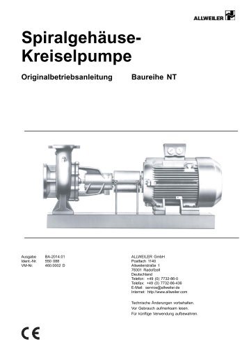 SpiralgehÃ¤use- Kreiselpumpe - ALLWEILER Service-Portal