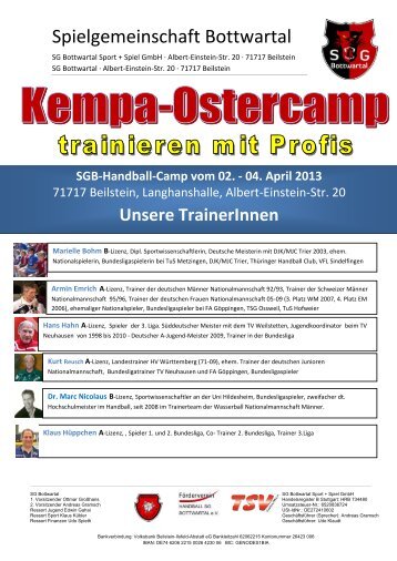 Kempa-Ostercamp13Infos - SG Bottwartal