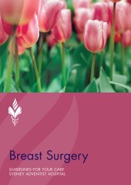 Breast Surgery Booklet - Sydney Adventist Hospital