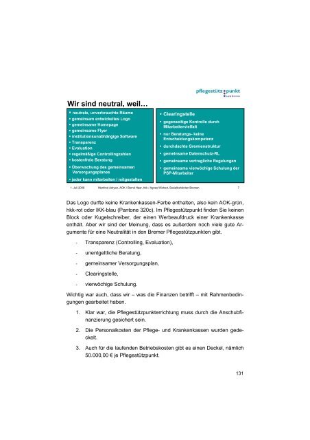 Pflege 2030: Chancen und Herausforderungen! - Institut für ...