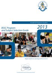 A Guide for Prospective Students 2013 - Bendigo Senior Secondary ...