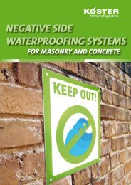 Negative Side Waterproofing Systems for Masonry and Concrete