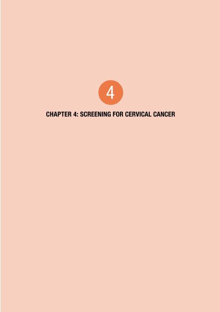 CHAPTER 4: SCREENING FOR CERVICAL CANCER