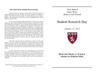Student Research Day - eCommons - Harvard University