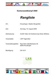 Rangliste - Thurgauer Leichtathletikverband