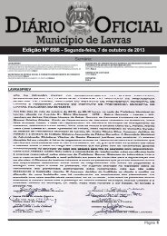 EdiÃ§Ã£o 686_07_10_2013 - Prefeitura Municipal de Lavras