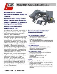 Model 8621 Automatic Bead Breaker - Bauer, Inc.