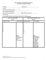 Practicum Request Form - Health First