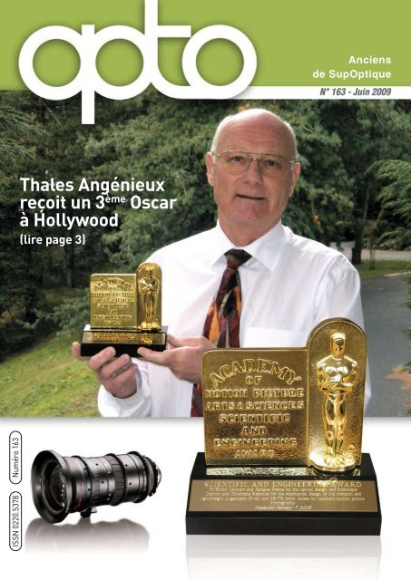 Thales AngÃ©nieux reÃ§oit un 3Ã¨me Oscar Ã  Hollywood - AAAEESO