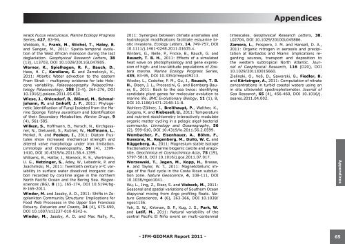 IFM-GEOMAR Annual Report 2011 Appendices