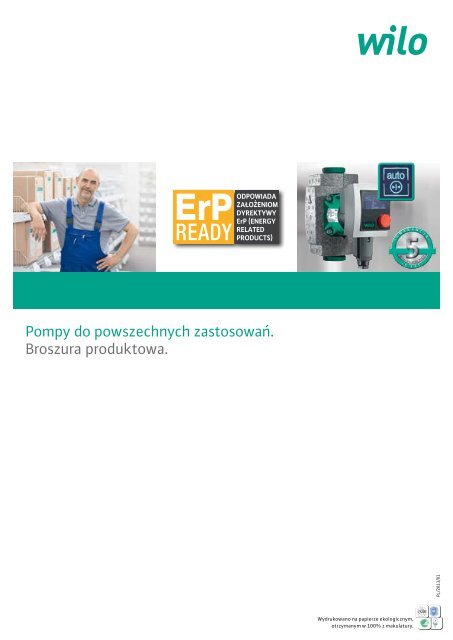 Pompy do powszechnych zastosowaÃ…Â„. Broszura produktowa. - Wilo