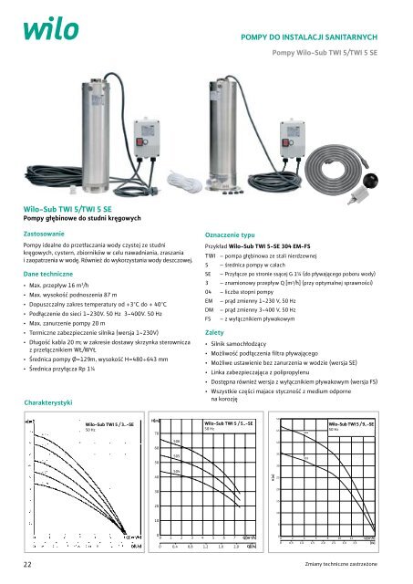 Pompy do powszechnych zastosowaÃ…Â„. Broszura produktowa. - Wilo