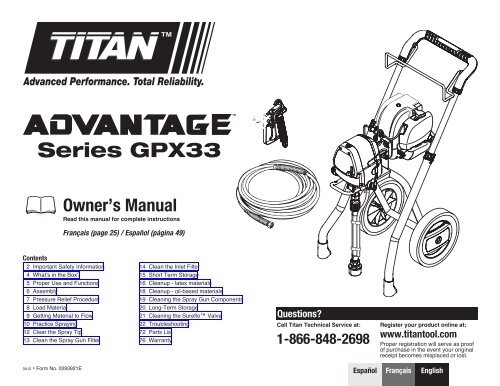 Advantage GPX 33 - Paint Sprayers, HVLP Sprayers, Powered Rollers