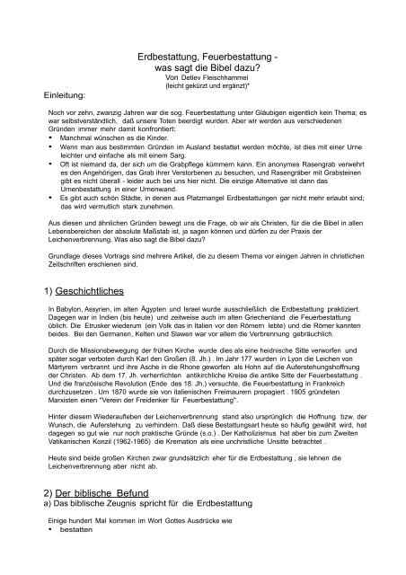 Word Pro Referat Feuerbestattung Volltext Lwp Jesus Ist Net