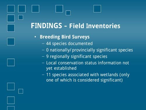 Wetland Characteristics - Niagara Peninsula Conservation Authority