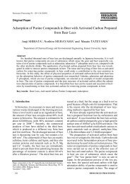 Adsorption of Purine Compounds in Beer with Activated Carbon ...