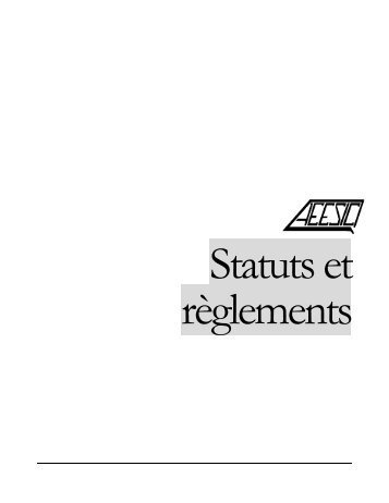 Statuts et rÃ¨glements - aeesicq