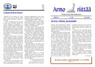 Armo riittää 1/2006 - Suomen Evankeliumikoulu