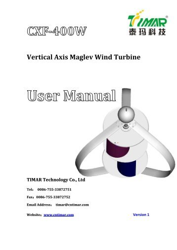 USER MANUAL-CXF400 - wind-sun-4all