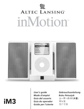 inmotion im3 - Altec Lansing
