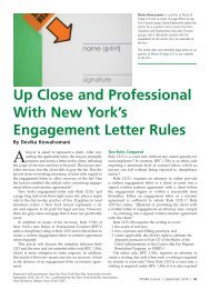 Up Close and Professional with New York's Engagement Letter Rules