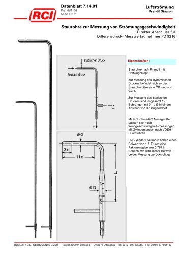 RCI - PD 9216v - Rösler + Cie. Instruments GmbH