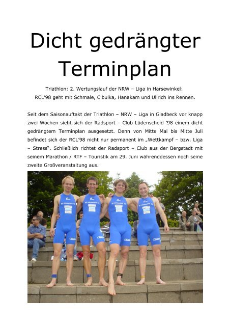 Vorbericht NRW-Liga Wettkampf in Harsewinkel - Radsport Club ...
