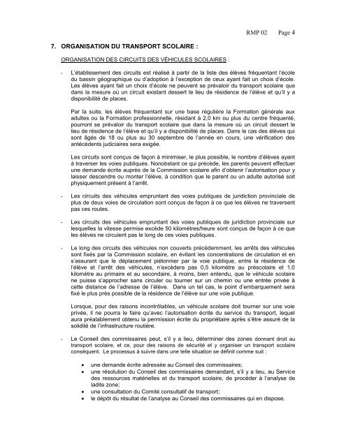 RMP 02 - Commission scolaire des Hautes-RiviÃ¨res