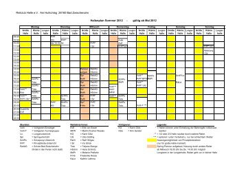 aktuellen Hallenplan - Reitclub Helle