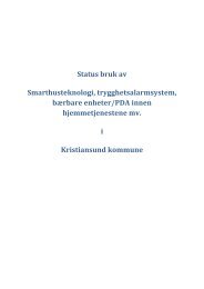 Beskrivelse av teknisk infrastruktur sykehjem og hjemmetjenester