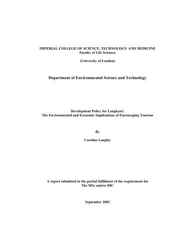 Caroline Langley MSc thesis Langkawi - Imperial College ...