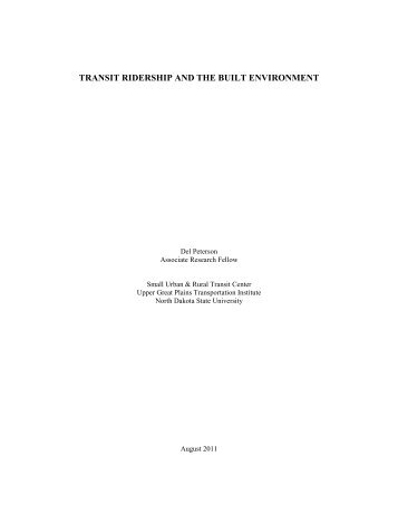 Transit Ridership and the Built Environment - Mountain-Plains ...