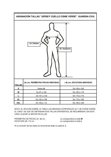 TALLAS DE PRENDAS PARA ALFIL