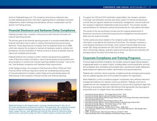 Responsibility Report - Peabody Energy