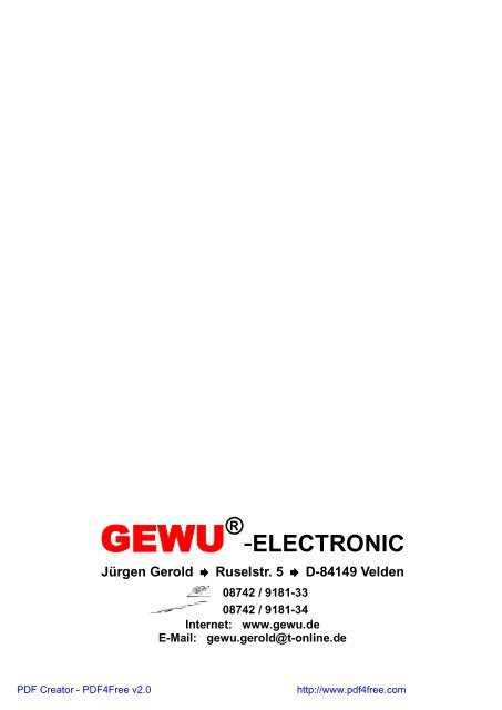 GEWU Katalog