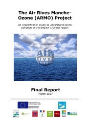 Final Report The Air Rives Manche- Ozone (ARMO) Project