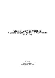 Cause of Death Certification: A guide for completing ... - SA HealthInfo