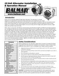 Balmar 12 Volt Alternator Manual - Fuji Yachts Website