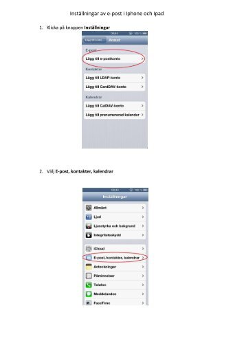 Konfiguration av iPhone mail - Net at Once