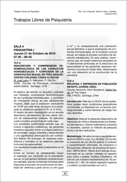 Programa Oficial y Libro de ResÃºmenes - Sociedad de PsiquiatrÃ­a y ...