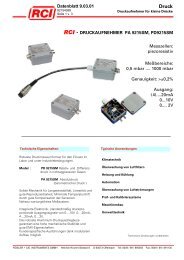 rci - druckaufnehmer pa 9215sm, pd9215sm - Rösler + Cie ...