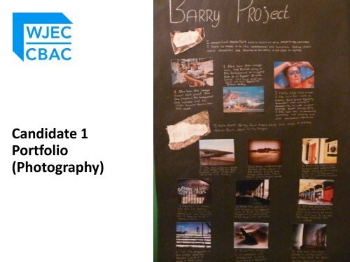 Candidate 1 Portfolio (Art & Design) - WJEC