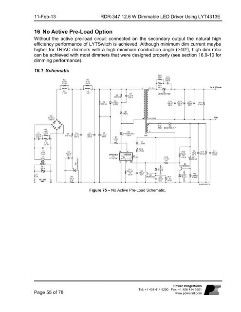 Title Reference Design Report for a 12.6 W, TRIAC ... - ThomasNet