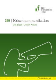 Krisenkommunikation - Freie Journalistenschule