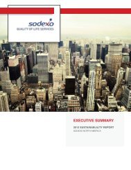 EXECUTIVE SUMMARY - Sodexo's Better Tomorrow Plan